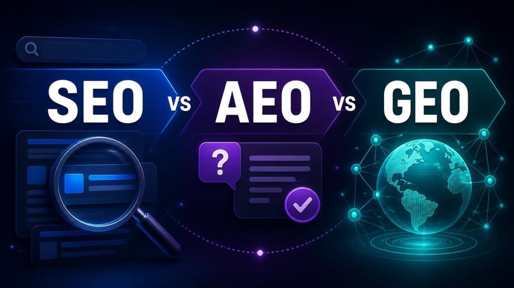 SEO vs. AEO vs. GEO